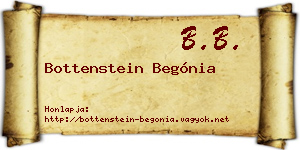 Bottenstein Begónia névjegykártya